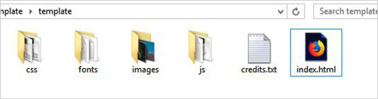 Файл шаблона html