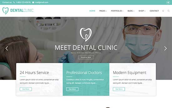 Шаблон Dental Clinic для WordPress