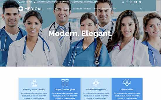 Шаблон Medical для WordPress