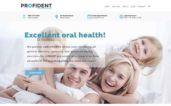 Шаблон Profident wordpress