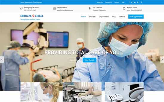 Шаблон medical Circle WordPress