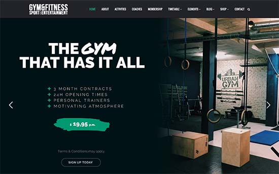 Шаблон gym