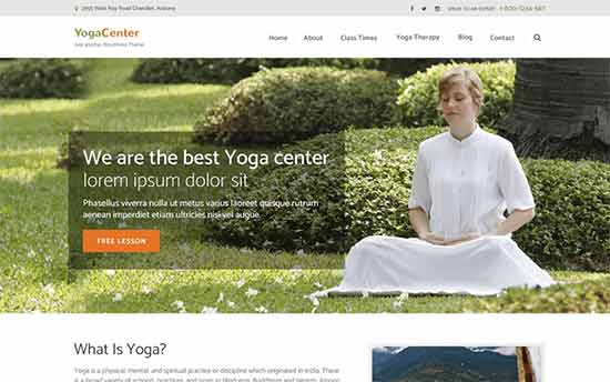 Бесплатный шаблон pranayamayoga