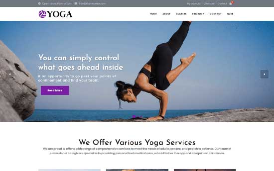 Бесплатный шаблон yogatheme