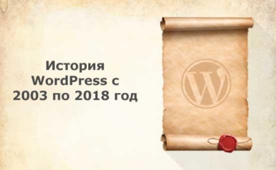 История WordPress